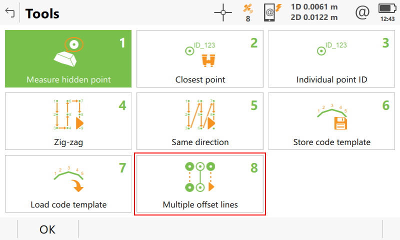 multiple offset lines